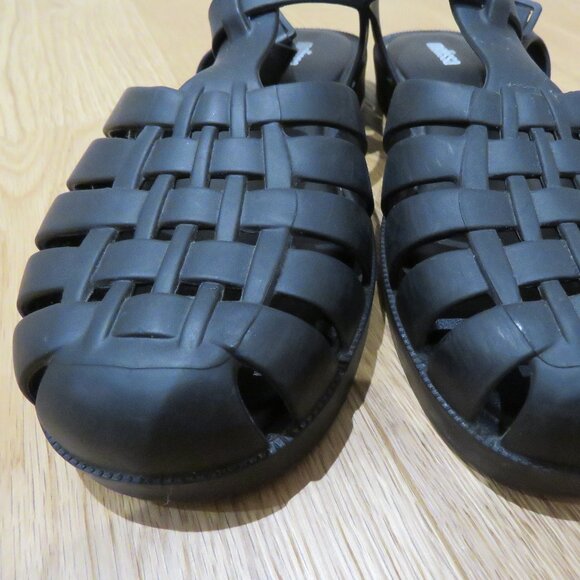 MELISSA Possession Jelly Fisherman Sandal Shoes in Matte Black Chunky Size US 7 - Picture 4 of 11
